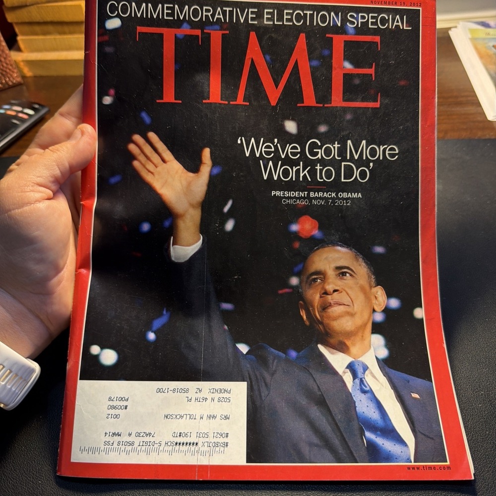 Time Magazine Barack Obama Has Work To Do November 19, 2012 110117nonrh